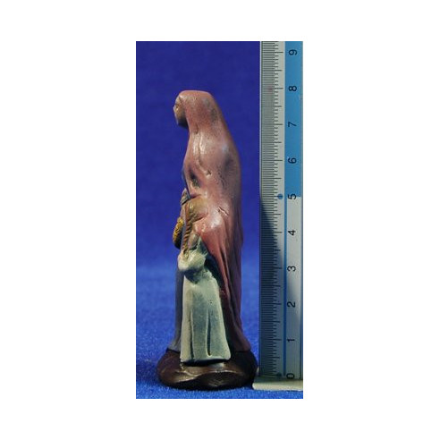 Pastora con bambina 7 cm terracotta dipinte Figuralia