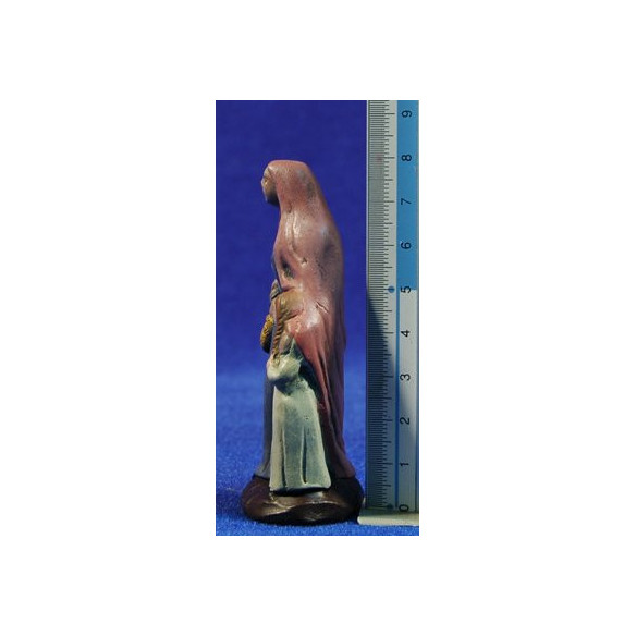 Pastora con bambina 7 cm terracotta dipinte Figuralia