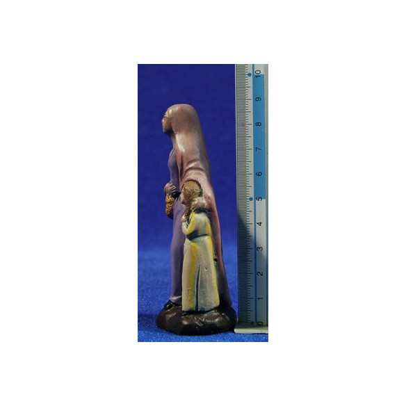 Pastora amb nena 9 cm fang pintat Figuralia