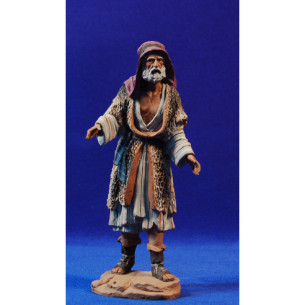 Old shepherd with wool 20 cm ceramic paste Hermanos Cerrada