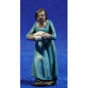 Pastora amb pa 5 cm fang pintat Figuralia
