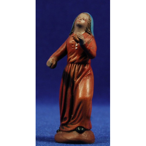 Woman  with castañuelas M2 9 cm clay painted Figuralia
