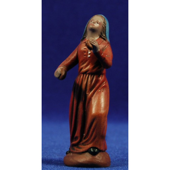 Woman  with castañuelas M2 9 cm clay painted Figuralia