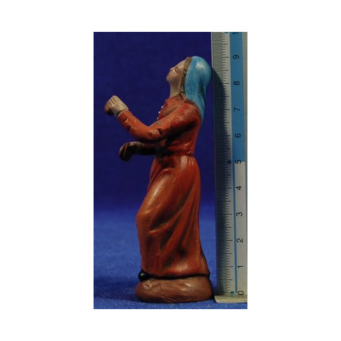Woman  with castañuelas M2 9 cm clay painted Figuralia