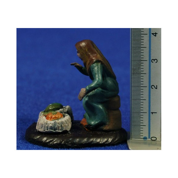 Pastora venedora verdures 5 cm fang pintat Figuralia