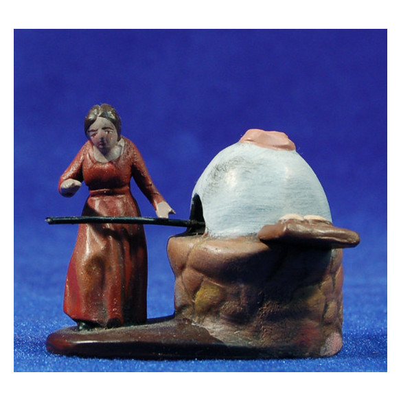 Pastora panadera 5 cm barro pintado Figuralia