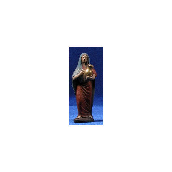Woman with pottery 12 cm clay painted Figuralia