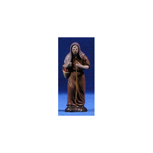 Pastora con cesto 7 cm terracotta dipinte Figuralia