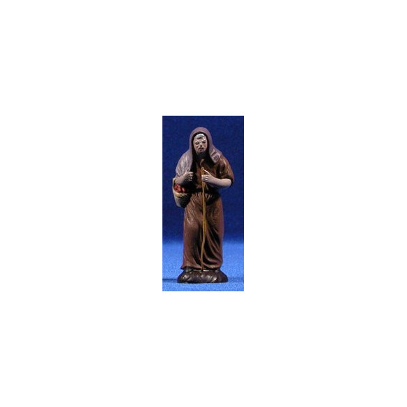 Pastora con cesto 7 cm terracotta dipinte Figuralia