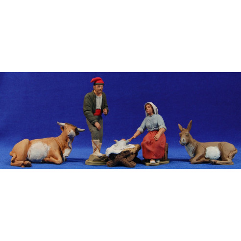 Nacimiento catalán de pie 15 cm barro pintado Delgado