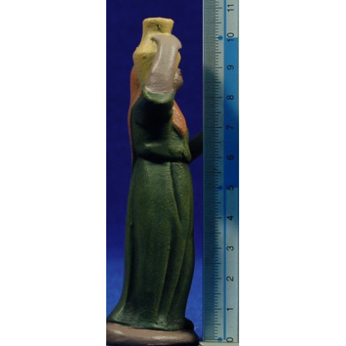 Pastora con jarra 9 cm barro pintado Figuralia