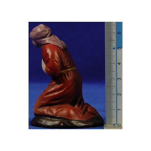 Pastora adorando 7 cm barro pintado Figuralia