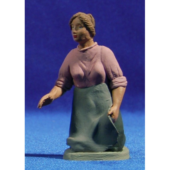 Pastora catalana adorando 12 cm barro pintado Delgado