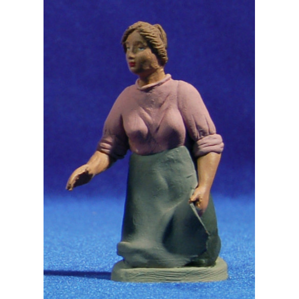 Pastora catalana adorando 12 cm barro pintado Delgado