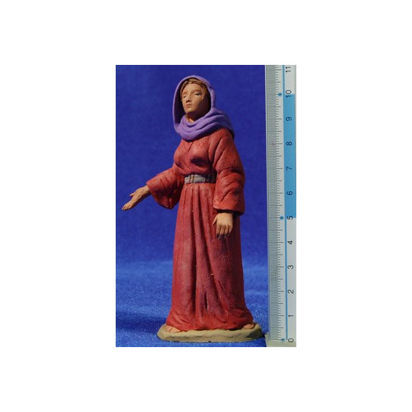 Pastora hebrea 12 cm barro pintado Delgado
