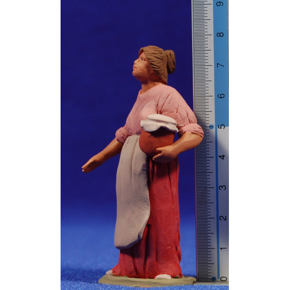Pastora catalana amb recipient 8 cm fang pintat Delgado