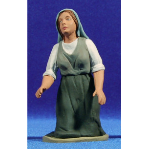 Pastora catalana adorando 15 cm barro pintado Delgado