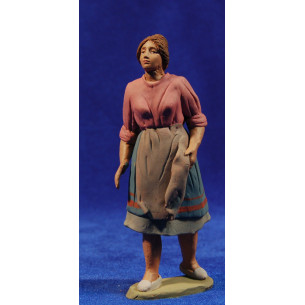 Pastora catalana amb la ma al davantal 12 cm fang pintat Delgado