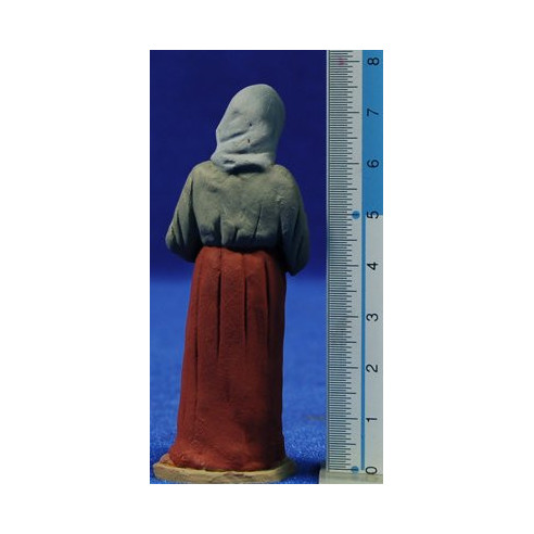 Pastora catalano incinta 8 cm terracotta dipinte Delgado