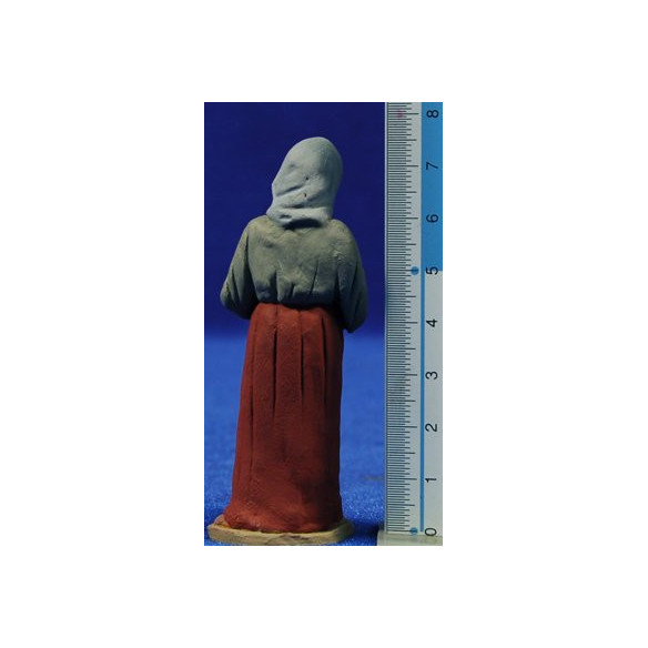 Pastora catalano incinta 8 cm terracotta dipinte Delgado