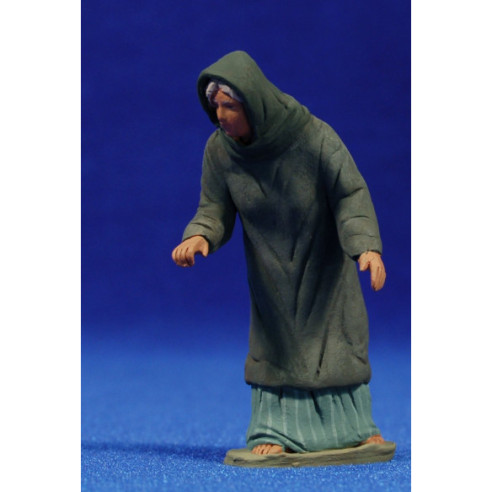 Pastora hebrea anciana 8 cm barro pintado Delgado