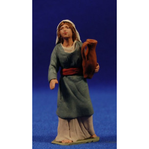 Shepherd hebrew with jar 8 cm clay painted Delgado