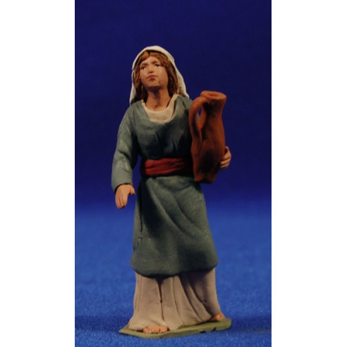 Pastora hebrea amb gerra al costat 8 cm fang pintat Delgado
