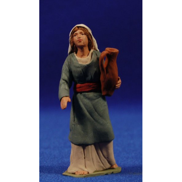 Pastora hebrea amb gerra al costat 8 cm fang pintat Delgado