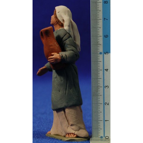 Pastora hebrea amb gerra al costat 8 cm fang pintat Delgado