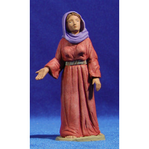 Pastora hebrea 12 cm barro pintado Delgado