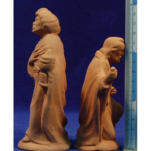 Nativity and kings and 7 shepherd 14 cm clay NOT painted