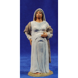 Pastora hebrea embarazada 12 cm barro pintado Delgado