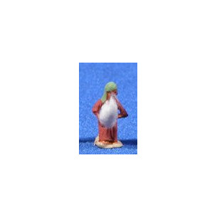 Pastora hilandera 3 cm barro pintado Fabregat