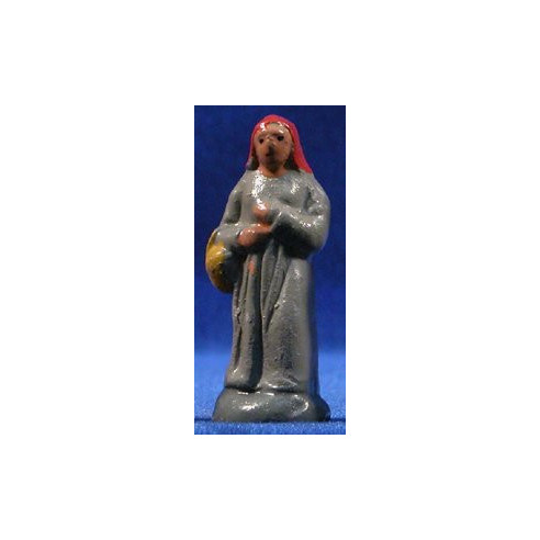 Shepherd with basket 5 cm clay painted