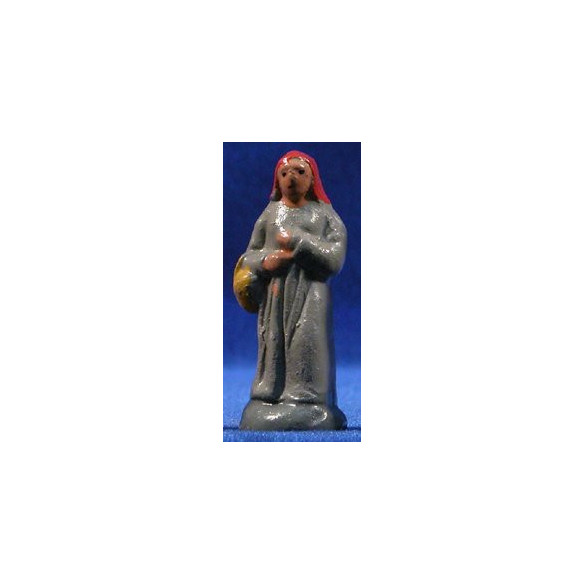 Shepherd with basket 5 cm clay painted