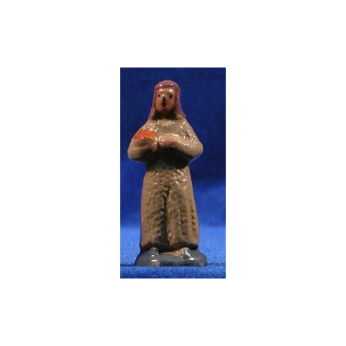 Woman with pumpink 5 cm clay painted