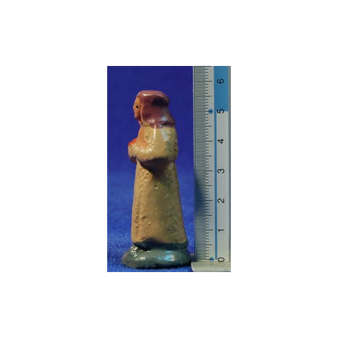 Pastora con zucca 5 cm terracotta dipinte