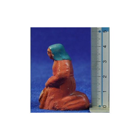 Pastora lavandera 5 cm barro pintado