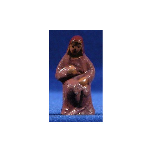 Pastora seduta 5 cm terracotta dipinte