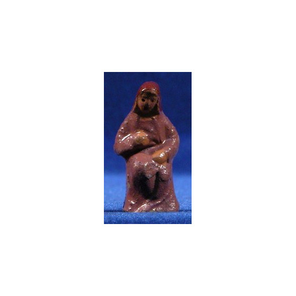Pastora seduta 5 cm terracotta dipinte