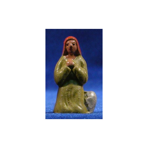 Shepherd addoring 5 cm clay painted