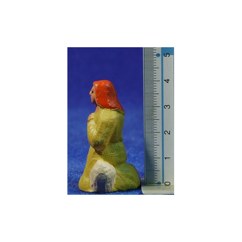 Shepherd addoring 5 cm clay painted