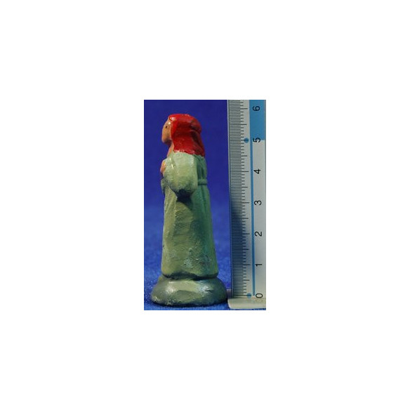 Woman with pottery  5 cm clay painted