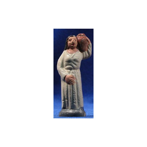 Pastora con brocca 7 cm terracotta dipinte