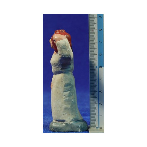 Pastora con brocca 7 cm terracotta dipinte