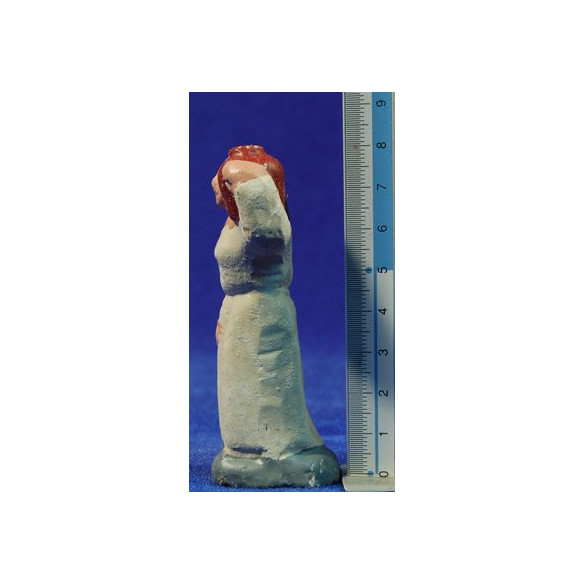 Pastora con brocca 7 cm terracotta dipinte