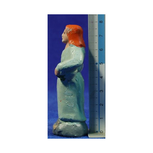 Pastora con verdure 7 cm terracotta dipinte