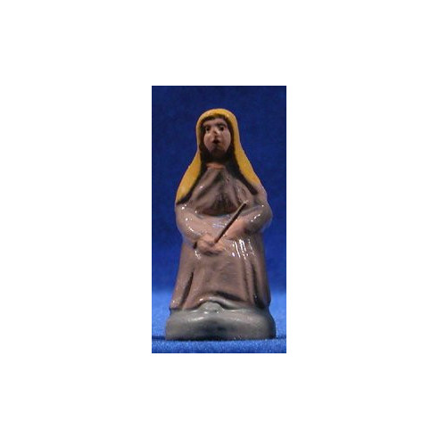 Pastora chi fila 7 cm terracotta dipinte