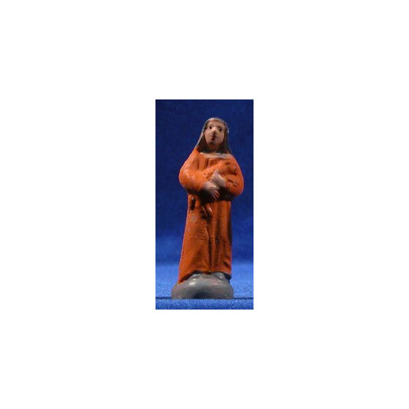 Woman 7 cm clay painted