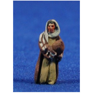 Pastora con brocca 2 cm terracotta dipinte De Francesco